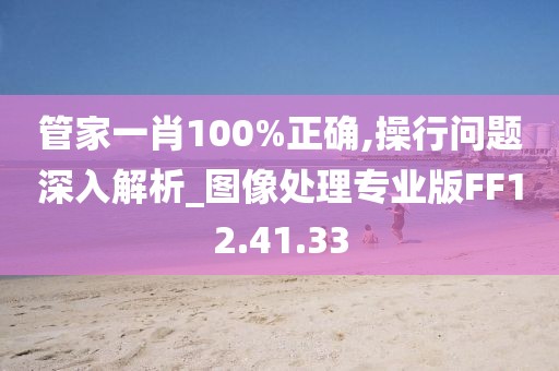 管家一肖100%正确,操行问题深入解析_图像处理专业版FF12.41.33