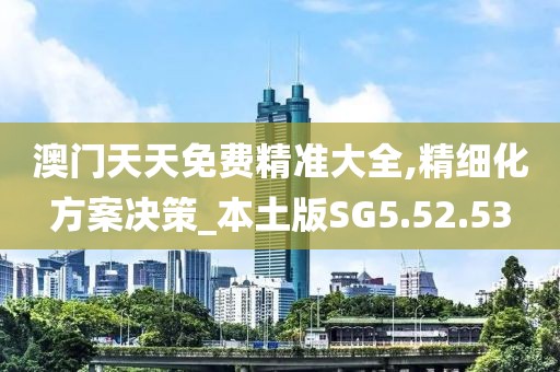 澳门天天免费精准大全,精细化方案决策_本土版SG5.52.53