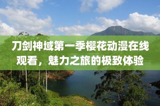 刀剑神域第一季樱花动漫在线观看，魅力之旅的极致体验