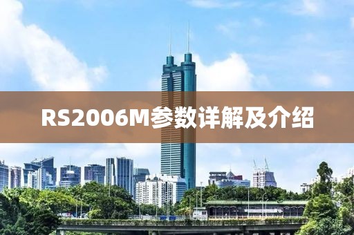 RS2006M参数详解及介绍