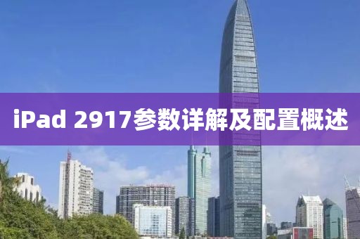 iPad 2917参数详解及配置概述
