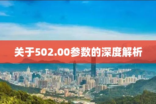 关于502.00参数的深度解析