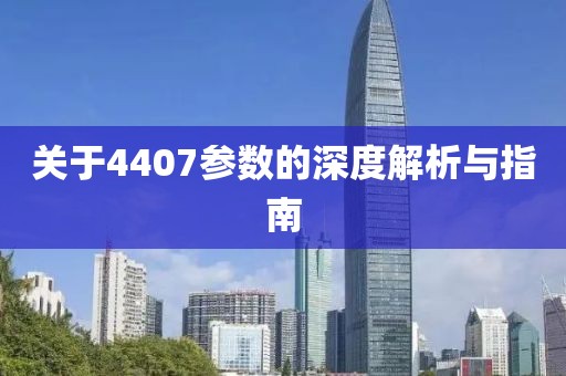 关于4407参数的深度解析与指南