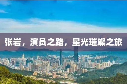 张岩，演员之路，星光璀璨之旅