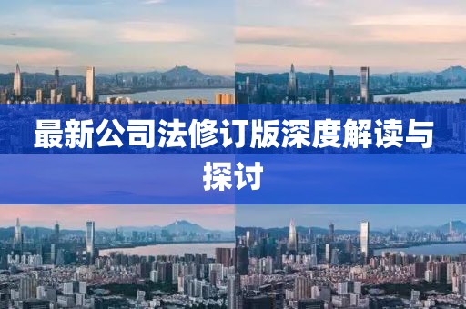 最新公司法修订版深度解读与探讨