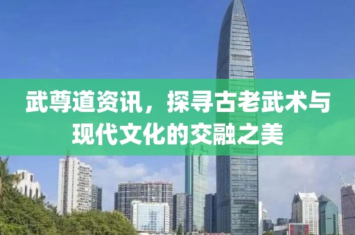 武尊道资讯，探寻古老武术与现代文化的交融之美