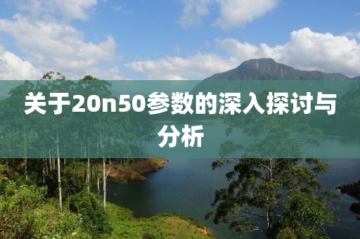 关于20n50参数的深入探讨与分析
