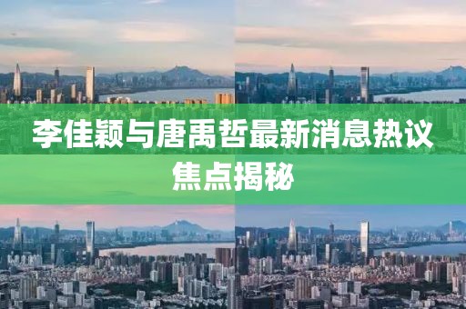 李佳颖与唐禹哲最新消息热议焦点揭秘