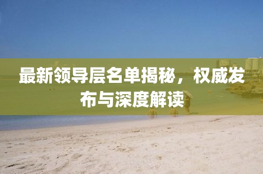 最新领导层名单揭秘，权威发布与深度解读