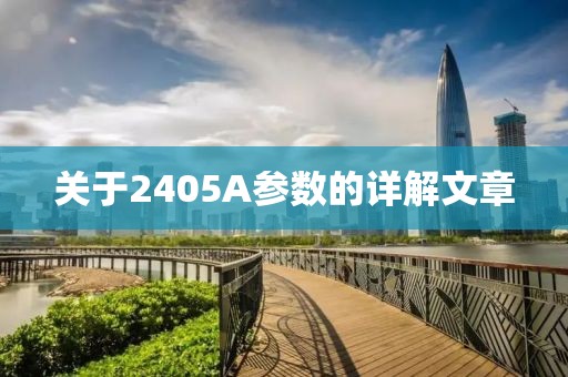 关于2405A参数的详解文章