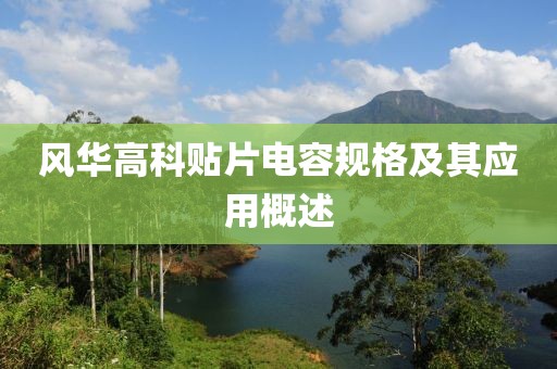 风华高科贴片电容规格及其应用概述