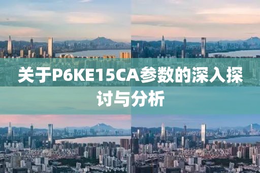 关于P6KE15CA参数的深入探讨与分析
