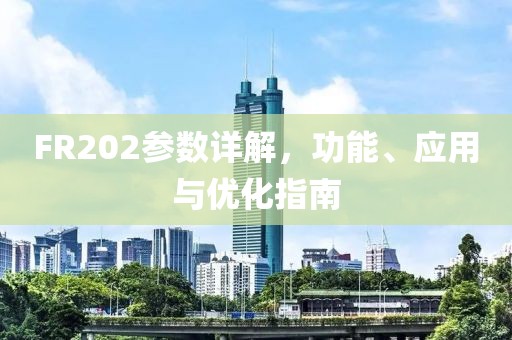 FR202参数详解，功能、应用与优化指南