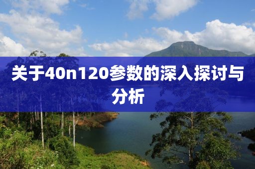 关于40n120参数的深入探讨与分析