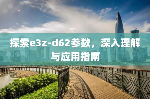 探索e3z-d62参数，深入理解与应用指南