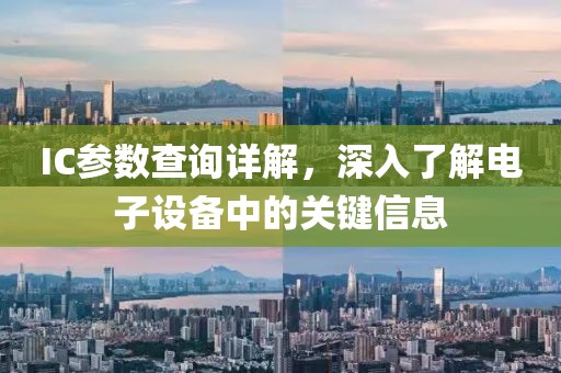 IC参数查询详解，深入了解电子设备中的关键信息
