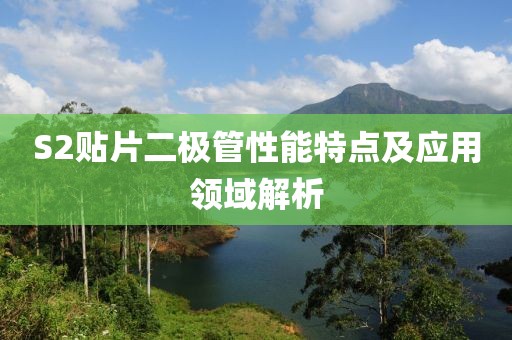 S2贴片二极管性能特点及应用领域解析