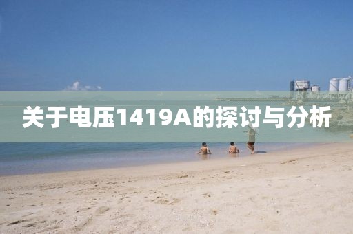 关于电压1419A的探讨与分析