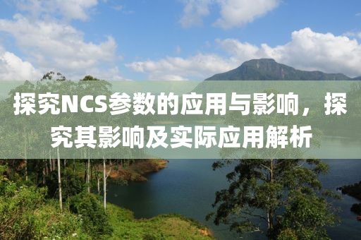 探究NCS参数的应用与影响，探究其影响及实际应用解析