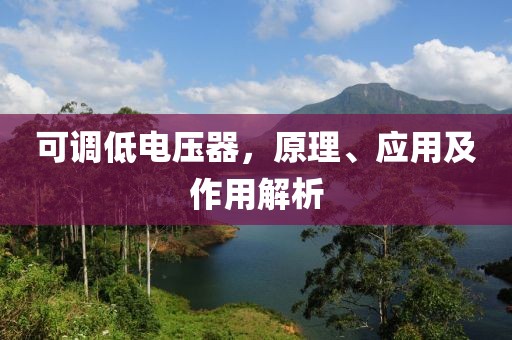 可调低电压器，原理、应用及作用解析
