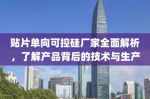 贴片单向可控硅厂家全面解析，了解产品背后的技术与生产