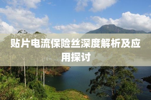 贴片电流保险丝深度解析及应用探讨
