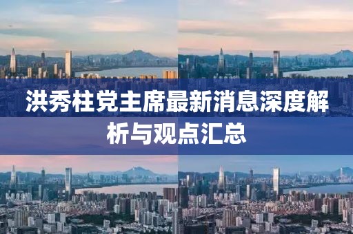 洪秀柱党主席最新消息深度解析与观点汇总