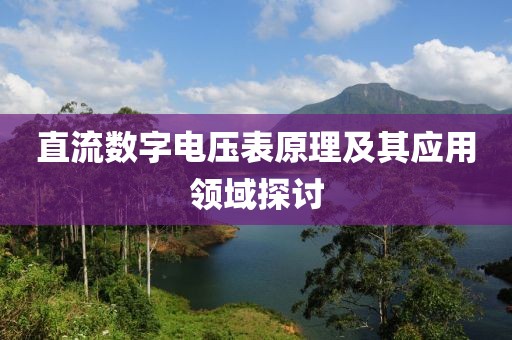 直流数字电压表原理及其应用领域探讨