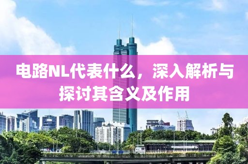 电路NL代表什么，深入解析与探讨其含义及作用