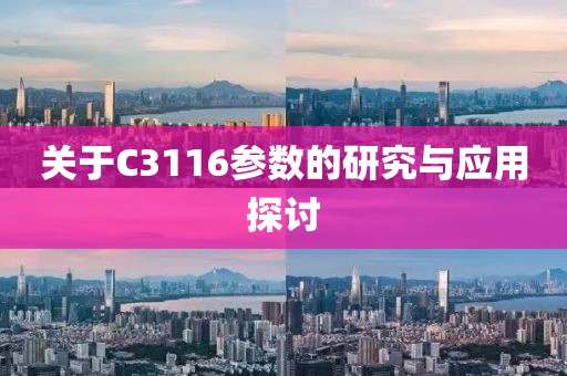 关于C3116参数的研究与应用探讨