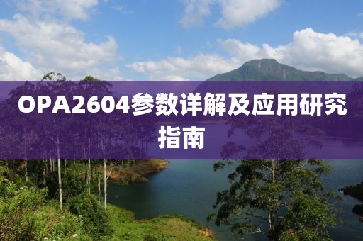 OPA2604参数详解及应用研究指南