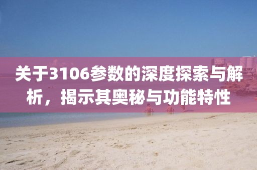 关于3106参数的深度探索与解析，揭示其奥秘与功能特性