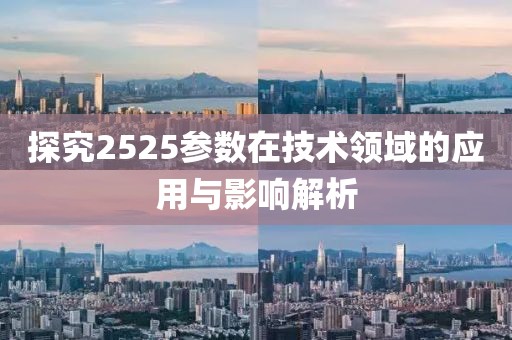 探究2525参数在技术领域的应用与影响解析