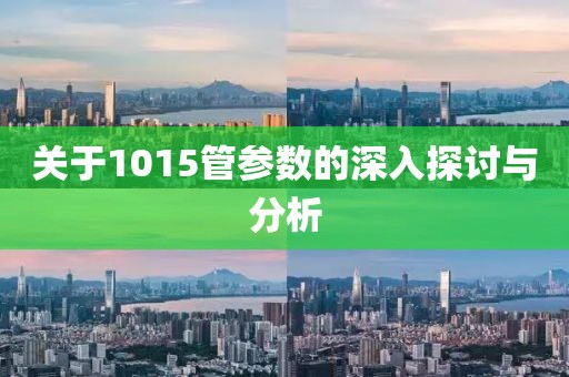 关于1015管参数的深入探讨与分析