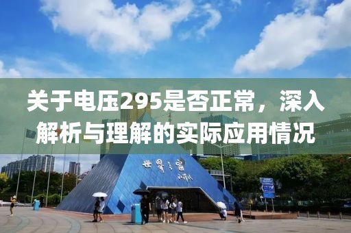关于电压295是否正常，深入解析与理解的实际应用情况
