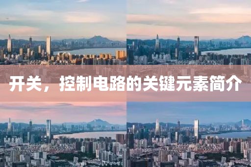 开关，控制电路的关键元素简介