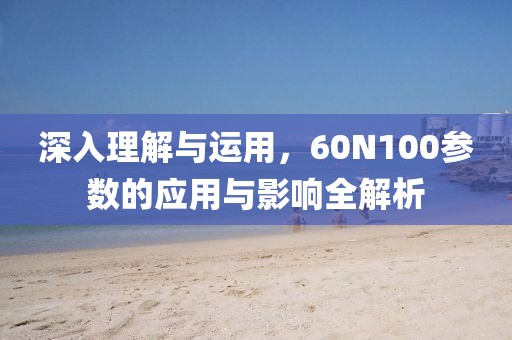 深入理解与运用，60N100参数的应用与影响全解析