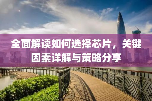 全面解读如何选择芯片，关键因素详解与策略分享