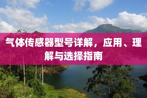 气体传感器型号详解，应用、理解与选择指南