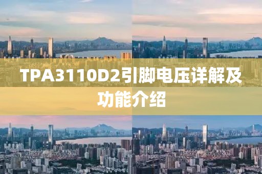 TPA3110D2引脚电压详解及功能介绍