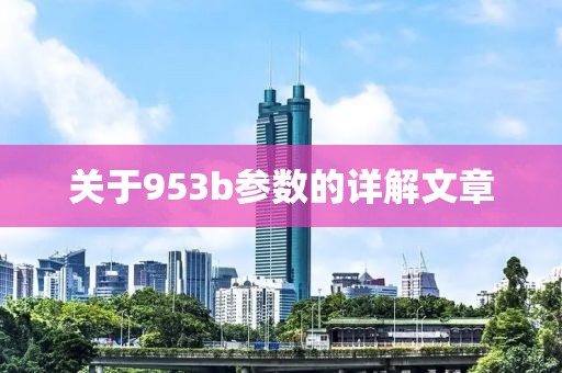 关于953b参数的详解文章