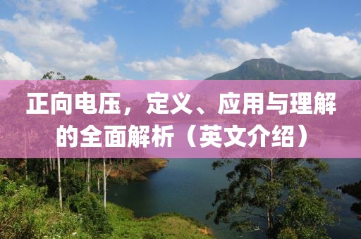 正向电压，定义、应用与理解的全面解析（英文介绍）