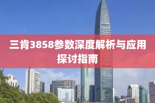 三肯3858参数深度解析与应用探讨指南