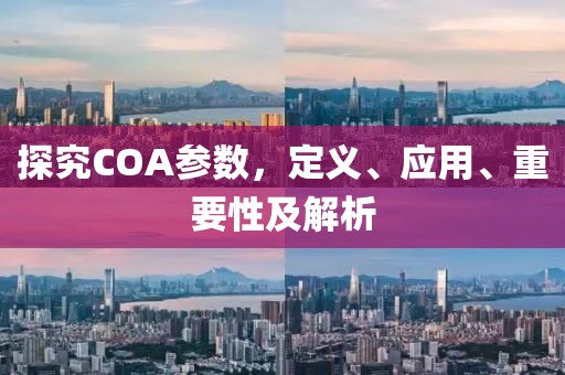 探究COA参数，定义、应用、重要性及解析