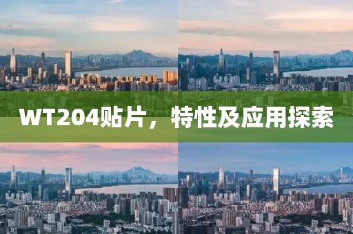 WT204贴片，特性及应用探索
