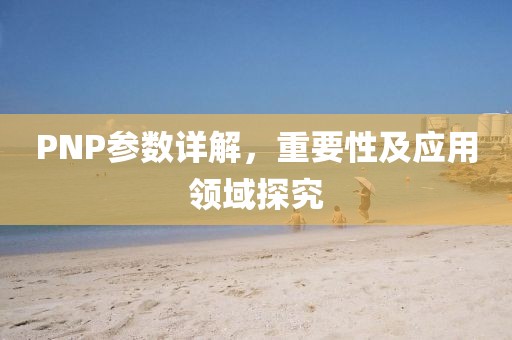 PNP参数详解，重要性及应用领域探究