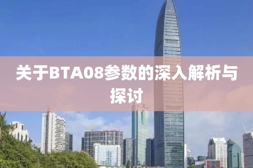 关于BTA08参数的深入解析与探讨