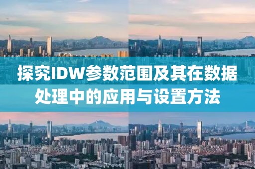 探究IDW参数范围及其在数据处理中的应用与设置方法