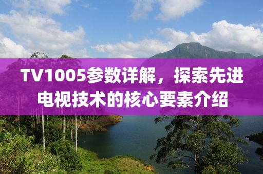 TV1005参数详解，探索先进电视技术的核心要素介绍