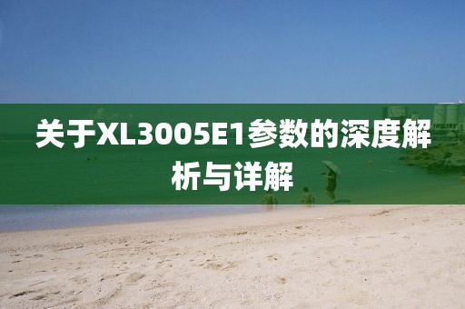 关于XL3005E1参数的深度解析与详解